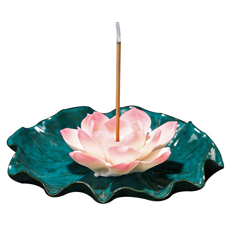 Mythstone Tibetan Lotus Blessing Incense Burner Decoration