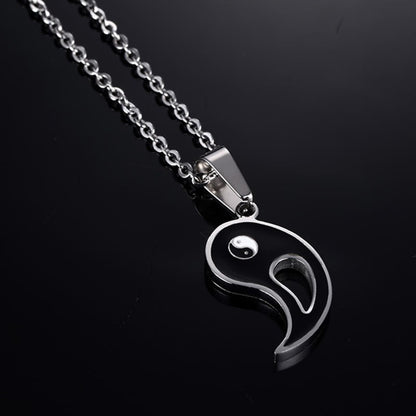 2 piezas de collar con colgante de Yin Yang para pareja