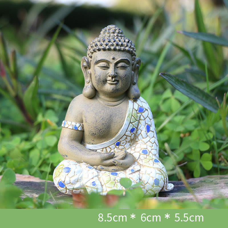 Mythstone Meditating Zen Buddha Serenity Resin Statue Figurine Home Decoration