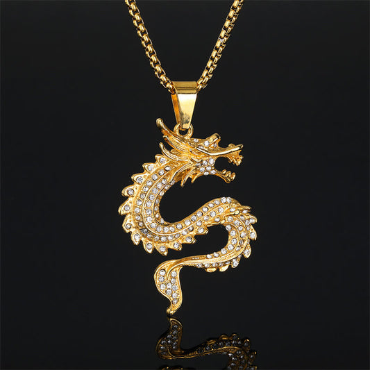 Mythstone Chinese Zodiac Dragon Zircon Protection Necklace Pendant