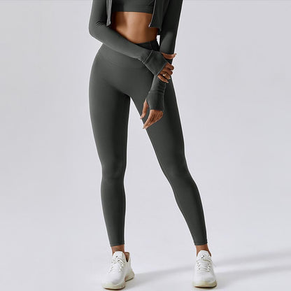 Leggings ajustados Mythstone, pantalones de yoga deportivos de cintura alta y transpirables para mujer 