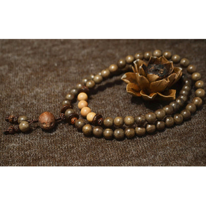 Mythstone Tibetan Sandalwood Protection Charm Mala Bracelet