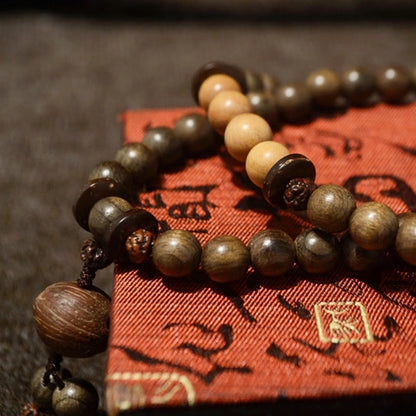 Mythstone Tibetan Sandalwood Protection Charm Mala Bracelet