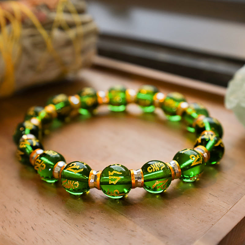 Mythstone Feng Shui Green Mantra Support Bracelet