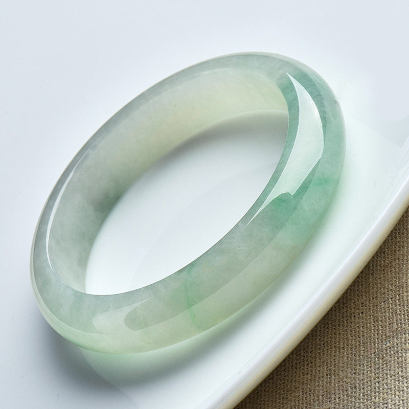 Mythstone Natural Jade Luck Healing Prosperity Bangle Bracelet