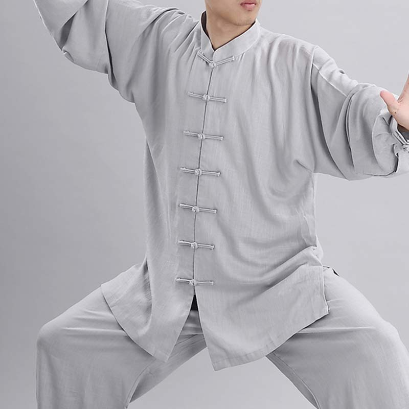 Mythstone Meditation Zen Prayer Spiritual Tai Chi Qigong Practice Unisex Embroidery Clothing Set