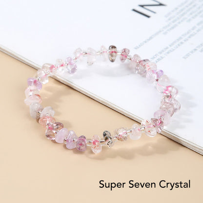 Mythstone Natural Irregular Shape Stone Crystal Meditation Balance Bracelet