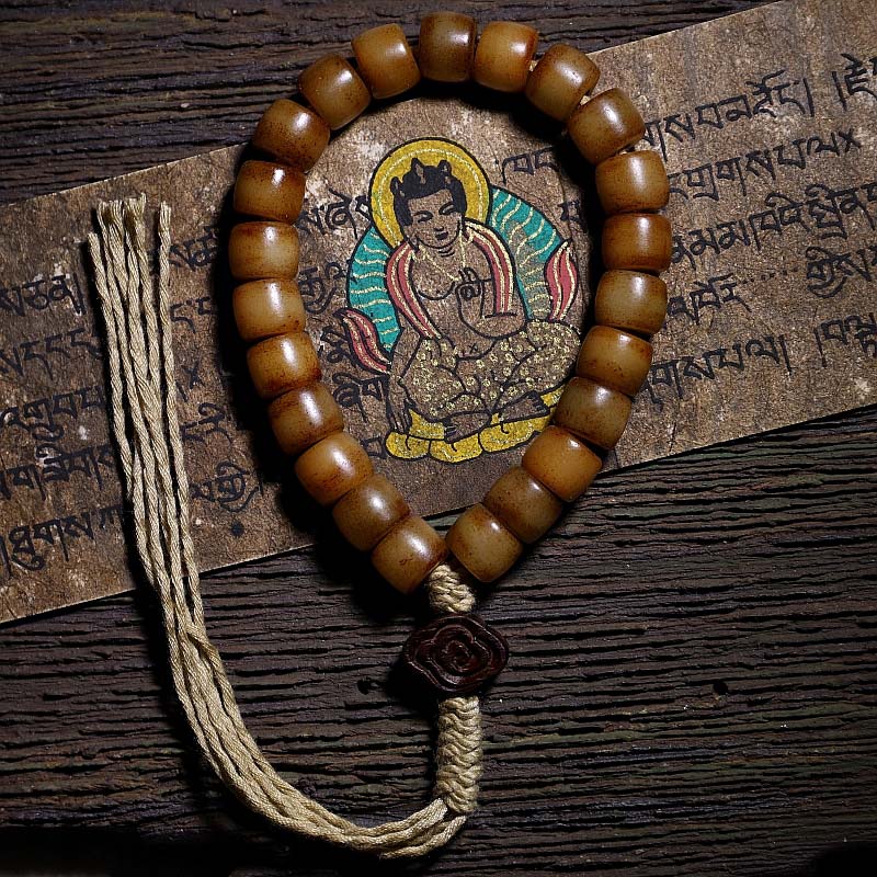 Mythstone Tibetan Yak Bone Balance Strength Wrist Mala