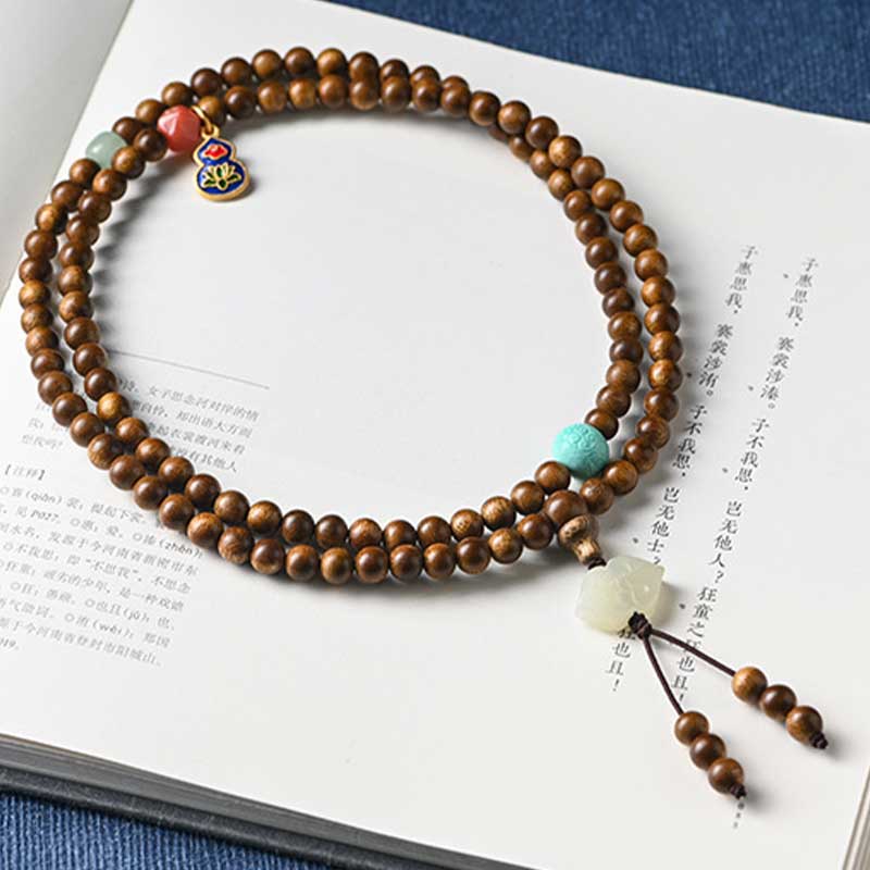 Mythstone Tibetan Rosewood Protection Calm Bracelet Mala