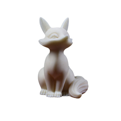 Mythstone Mini Nine-tailed Fox Ivory Fruit Protection Home Decoration