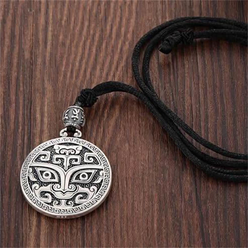 Mythstone Lucky FengShui Mythological Creature Taotie Wealth Necklace Pendant