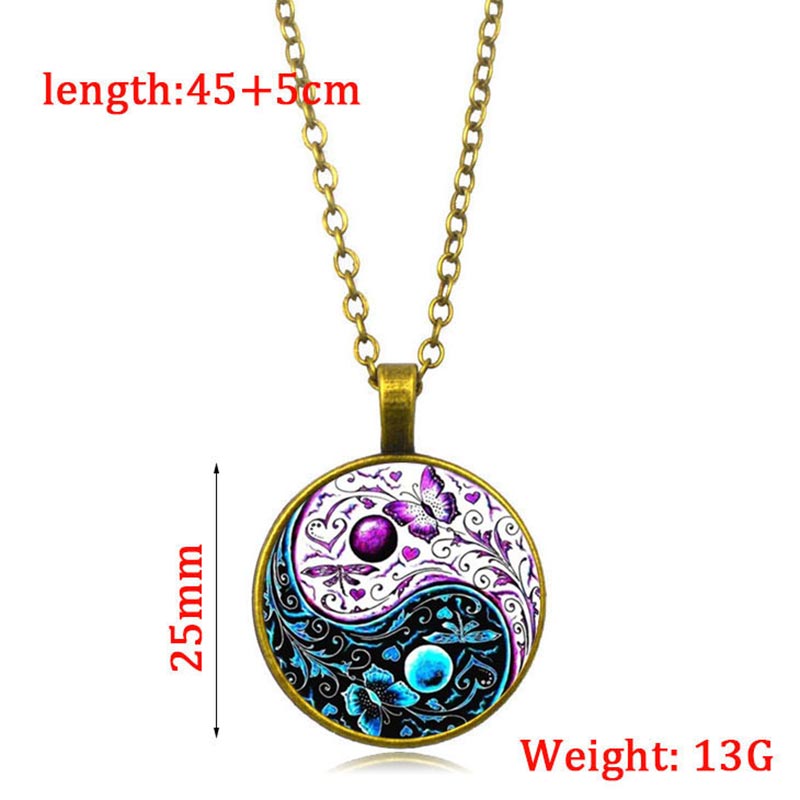 Mythstone Yin Yang Chain Balance Necklace Pendant