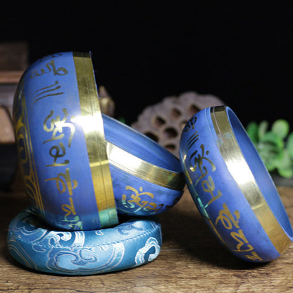 Mythstone Tibetan Sound Bowl Handcrafted for Relaxation Meditation Prayer Singing Bowl Set