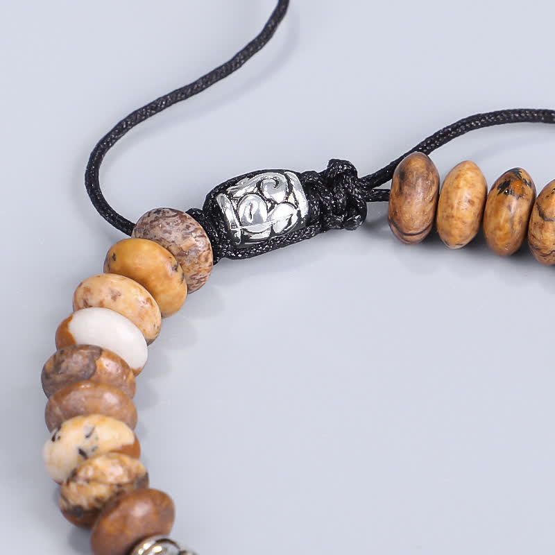 Mythstone Picture Jasper Positive Beads String Bracelet