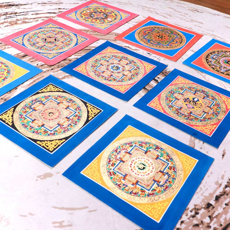 Mythstone Tibetan Handmade Thangka Painting Blessing Thangka Blind Box Random Color Pattern