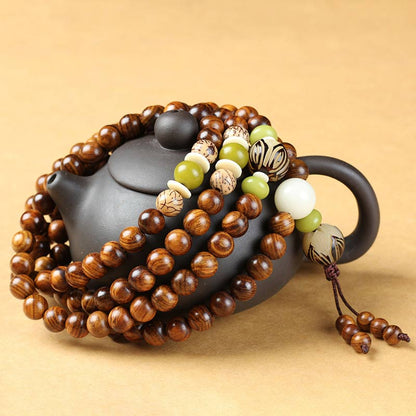 Mythstone Tibetan Rosewood Mala Protection Calm Bracelet