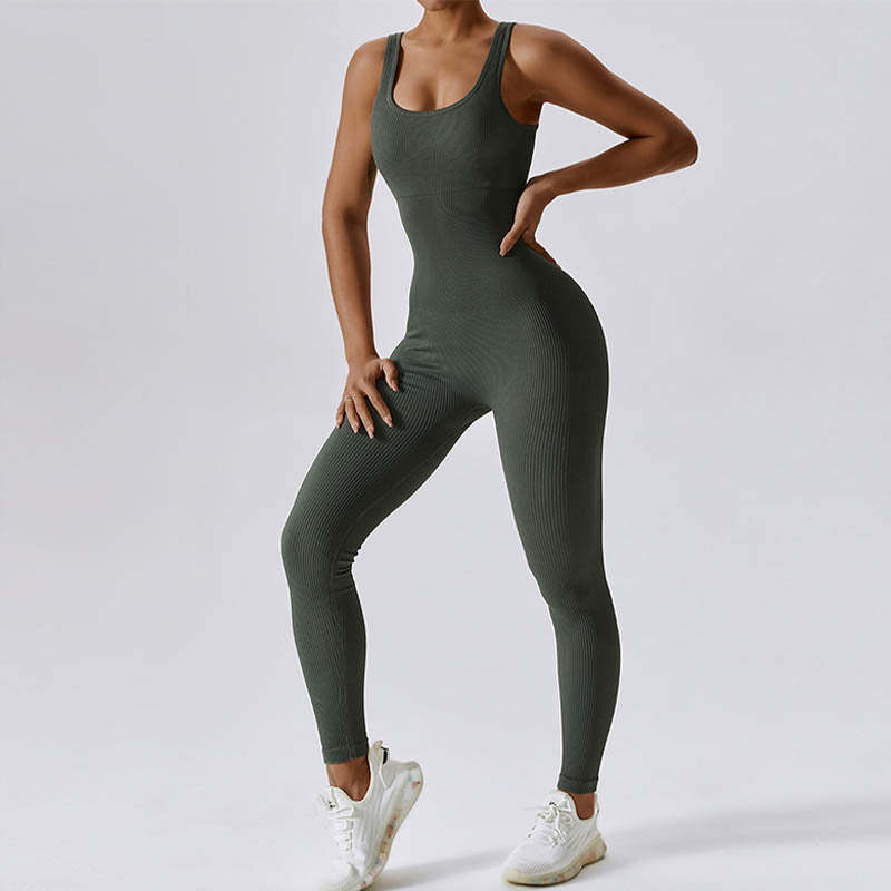 Mythstone Seamless High Stretch Jumpsuit Sports Fitness Yoga Women Bodysuit