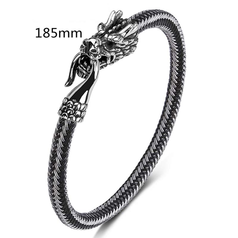 Mythstone Dragon Titanium Steel Protection Luck Bracelet