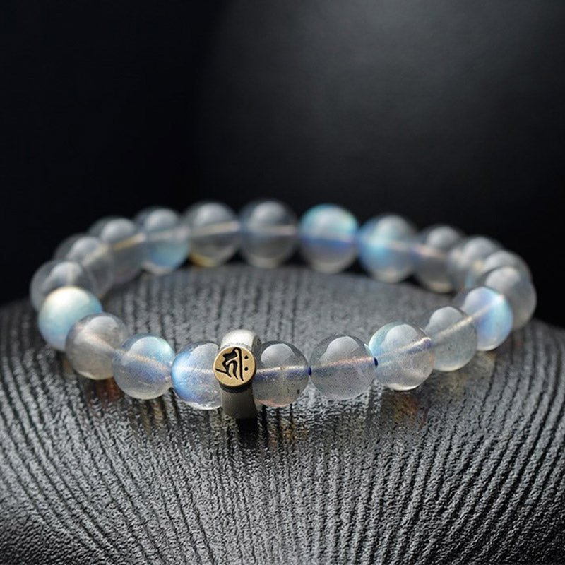 Mythstone 12 Chinese Zodiac Moonstone Calm Love Bracelet