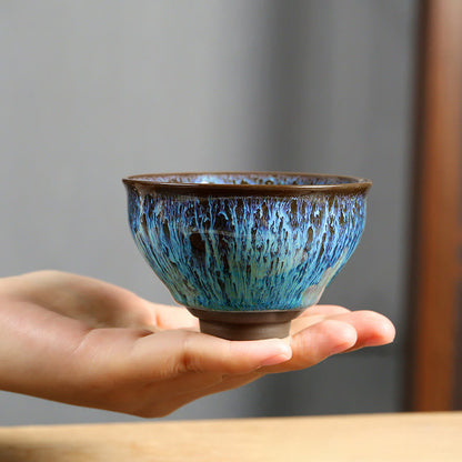 Mythstone Multicolor Ceramic Teacup Ocean Wave Tea Cups