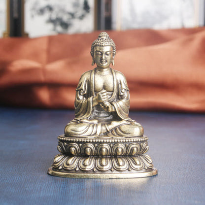 Mythstone Tathagata Buddha Serenity Copper Statue Decoration