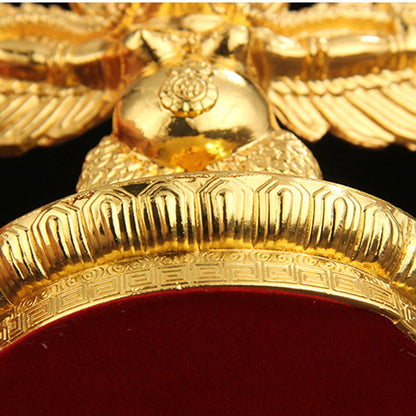 Mythstone Tibetan Gold Garuda Bird Alloy Protection Home Decoration