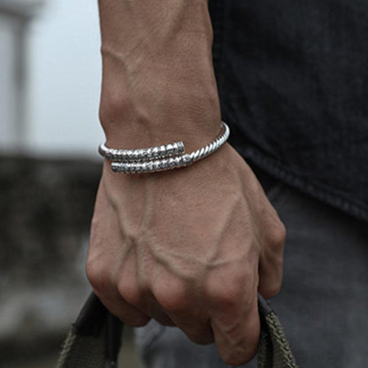 Pulsera con dijes de cobre blanco y sutra del corazón tibetano Mythstone 