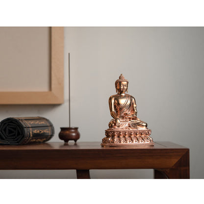 Mythstone Gautama Shakyamuni Buddha Figurine Serenity Copper Statue Home Decoration