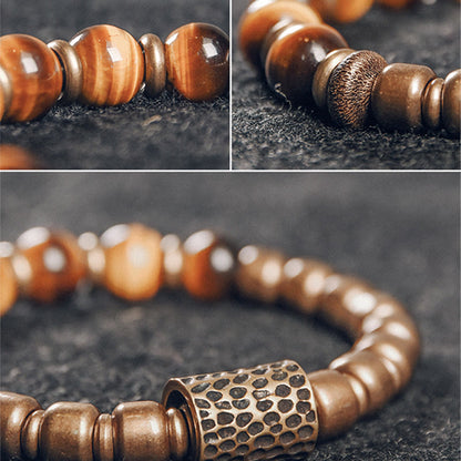 Mythstone Tiger Eye Stone Copper Protection Bracelet