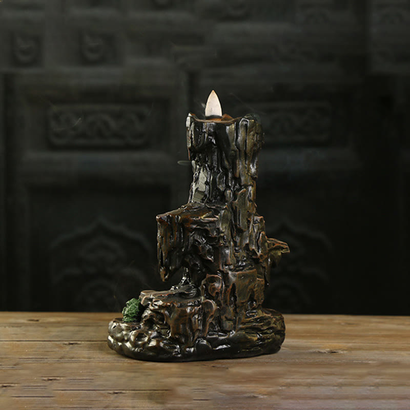 Mythstone Waterfall Backflow Incense Burner Mountain Tower Incense Holders