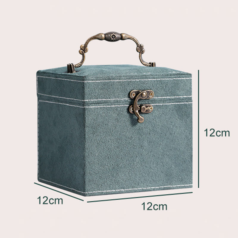 Mythstone Jewelry Box Organizer Three-Layer Jewelry Storage Box Flannel Gift Box