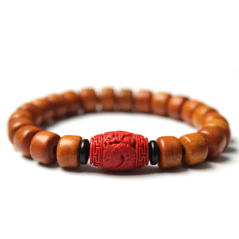 Mythstone Tibetan Yak Bone Om Mani Padme Hum Strength Bracelet