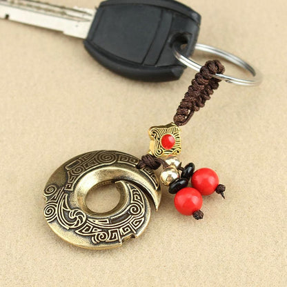 Mythstone Good Luck Fortune Copper Wealth Key Chain