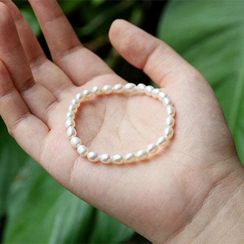 Mythstone Natural Pearl Healing Beaded Bracelet