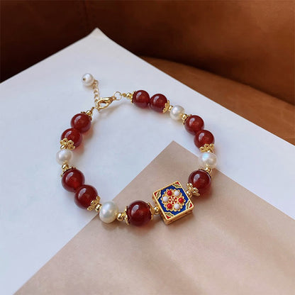 MythStone Red Agate Pearl Confidence Self-acceptance Bracelet