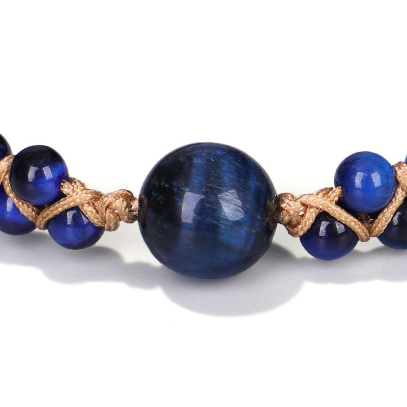 MythStone Divine Blue Tiger Eye Stone Protection Bracelet