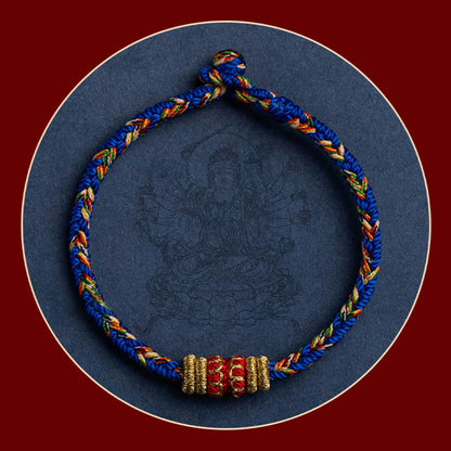 Pulsera trenzada hecha a mano con el zodíaco chino, Buda natal, suerte y fuerza, de Mythstone Tibet