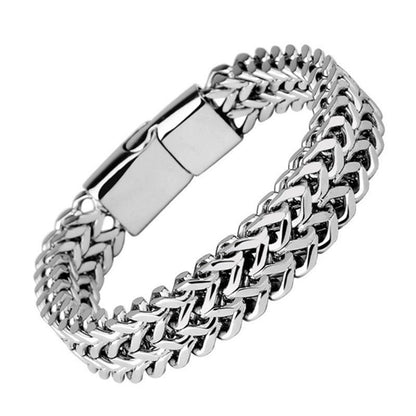 MythStone Fish Scale Magnetic Buckle Titanium Steel Balance Bracelet Bangle