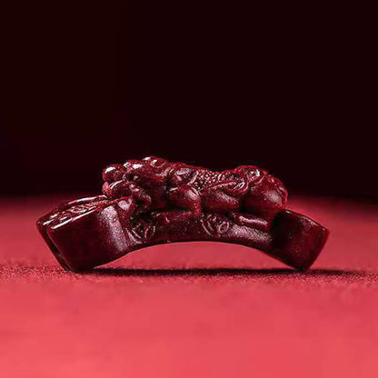 Mythstone Handcrafted PiXiu Cinnabar Wealth Luck Braided Bracelet