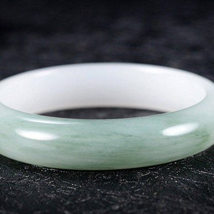 Mythstone Natural Jade Luck Healing Bangle Bracelet