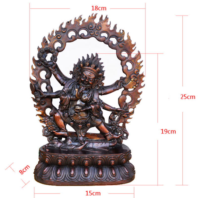 Estatua decorativa de cobre con la compasión del Bodhisattva Mahakala del Tíbet de Mythstone