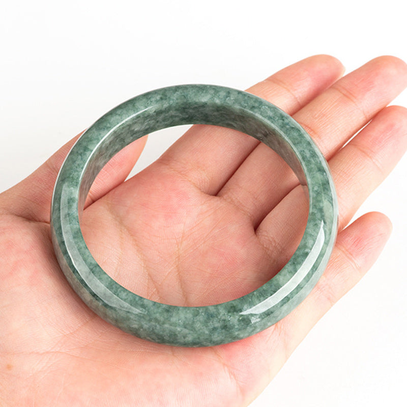 Mythstone Natural Jade Luck Wealth Bangle Bracelet