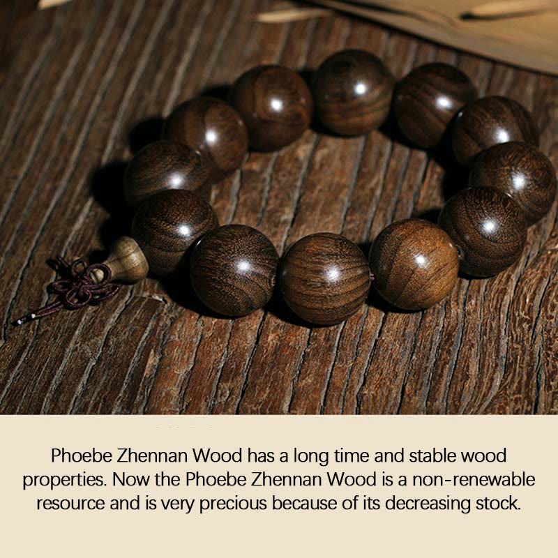 Pulsera de bendición espiritual de madera Phoebe Zhennan rara Mythstone