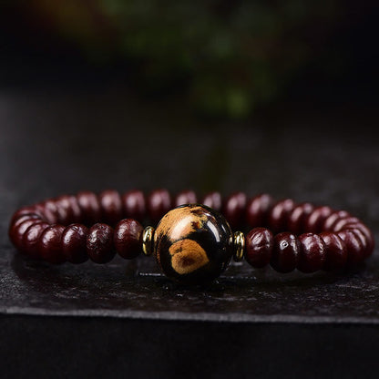 Mythstone Natural Tibetan Purple Bodhi Seed Bead Harmony Bracelet