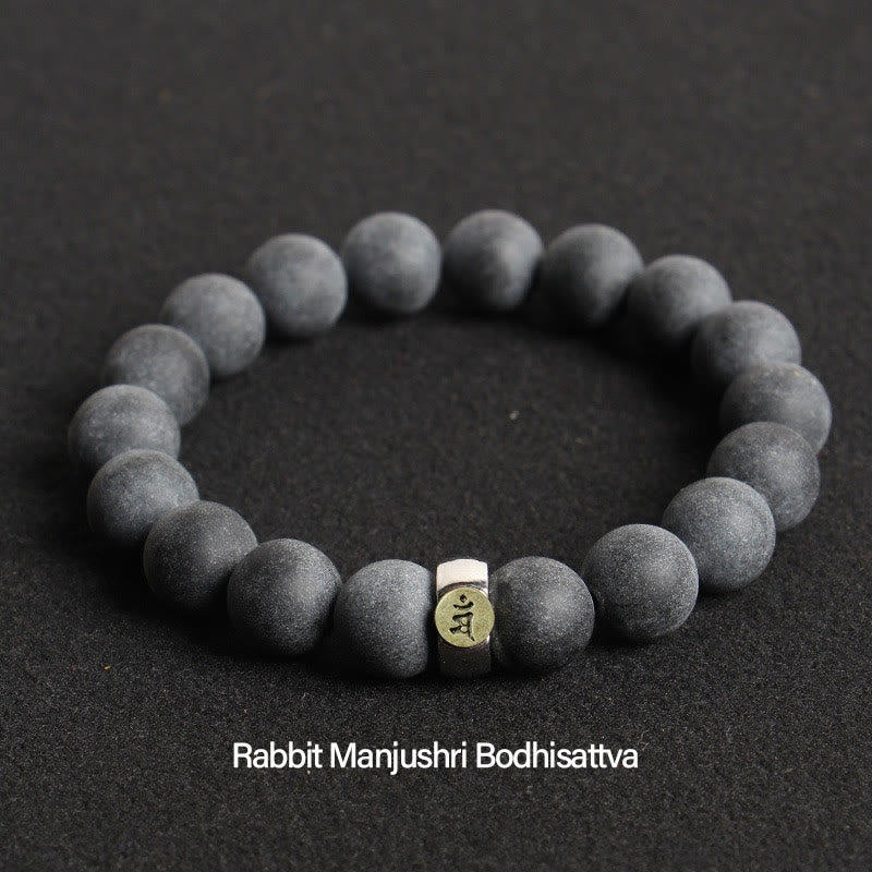 Pulsera curativa de ciprés tibetano con Buda natal del zodíaco chino Mythstone 