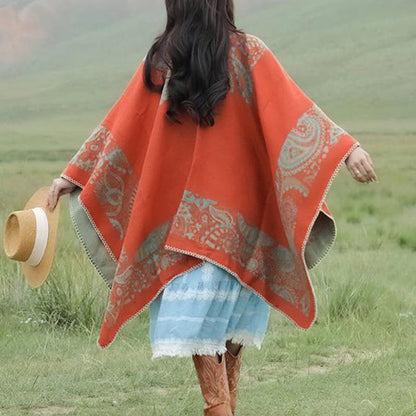 Mythstone Tibetan Shawl Simple Pattern Winter Cozy Travel Scarf Wrap