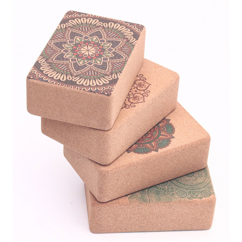 Mythstone Tibetan Mandala Mindful Yoga Cork Block