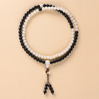 Mythstone Ebony YinYang Protection Necklace Mala