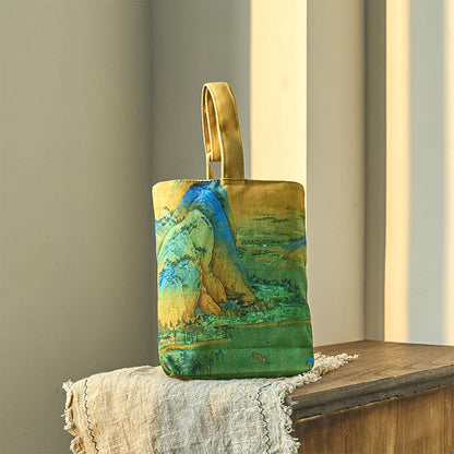 Mythstone Landscape Painting Canvas Handbag