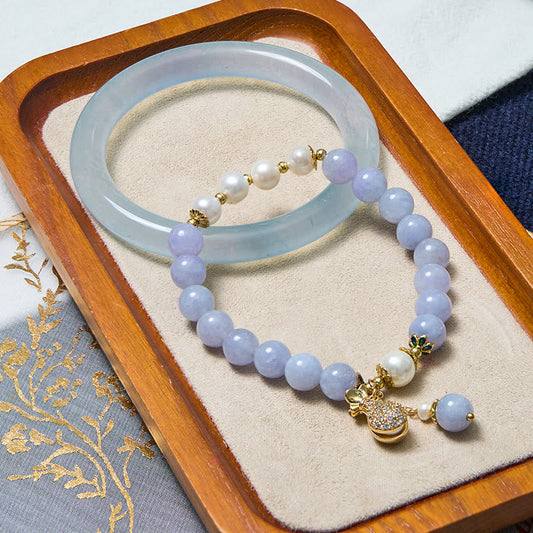 Mythstone Inner Peace And Stress Relief Aquamarine Jade Blue Bracelet Bangle Bundle